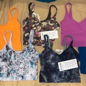 6 Lululemon Align Tanks Size 2 (2 are NWT)